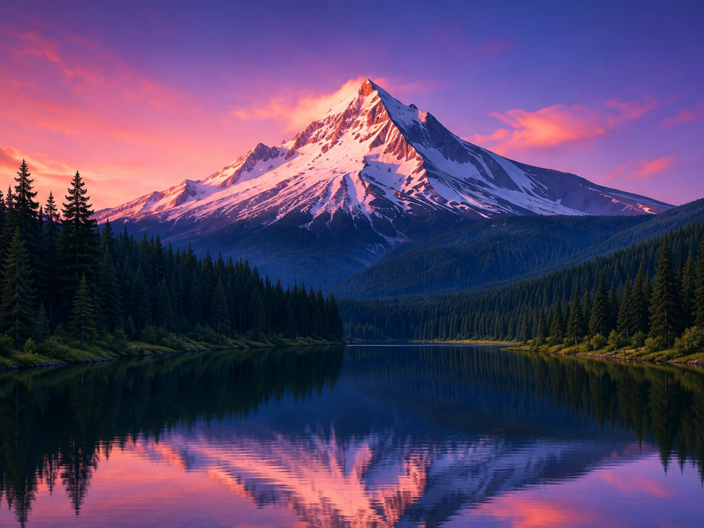 AI-enhanced mountain photo after upscaling