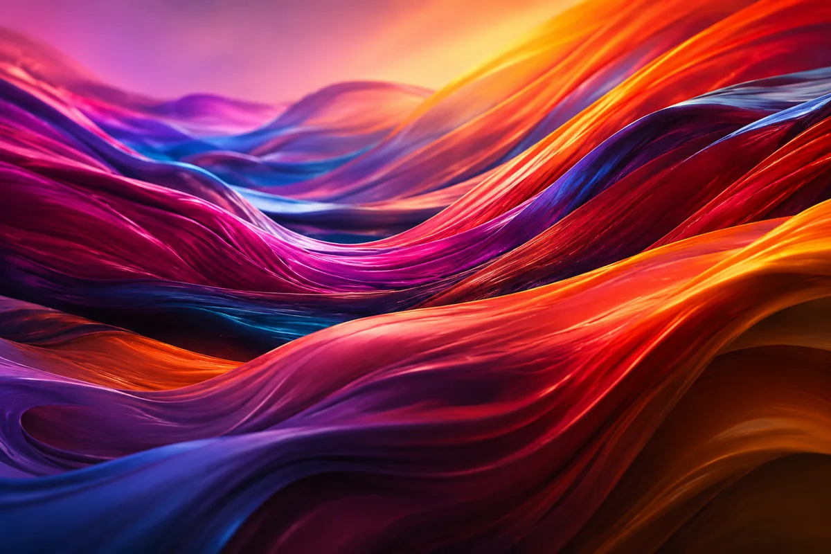 Vivid abstract design artwork with flowing color